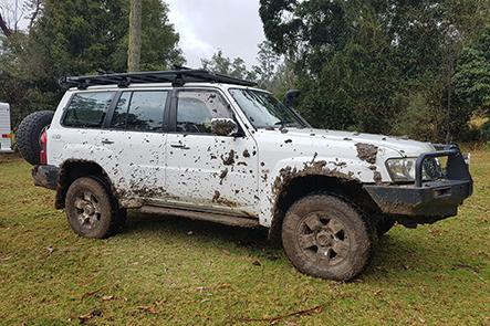 mud on the tyres